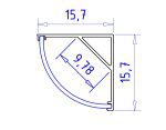 Алюминиевый угловой профиль Ambrella Light Alum Profile GP2100BK