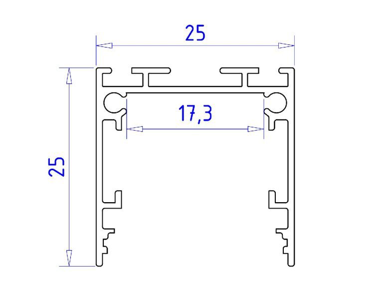 Алюминиевый профиль Ambrella Light Profile System GP2500WH