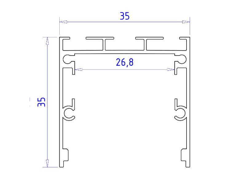 Алюминиевый профиль Ambrella Light Profile System GP2550BK
