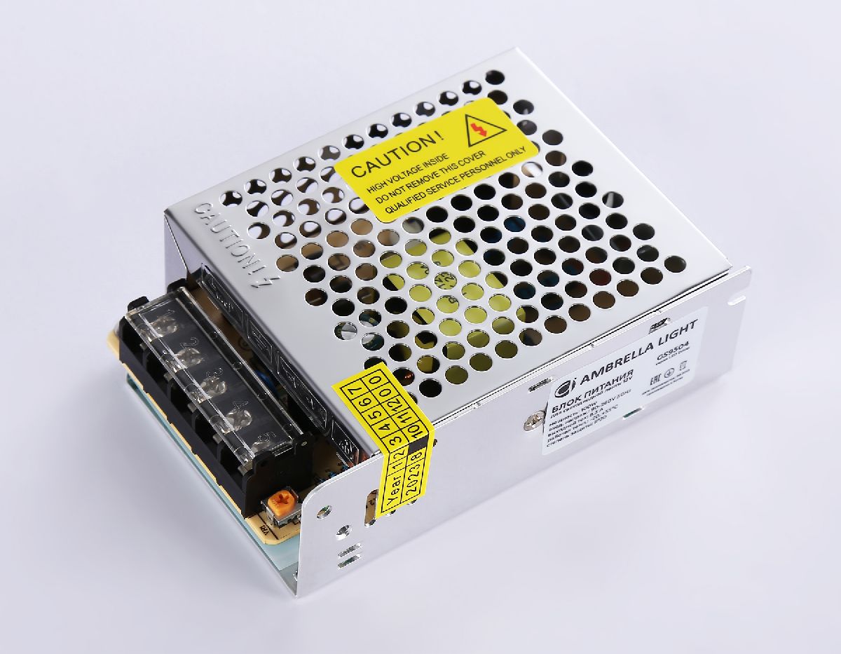 Блок питания Ambrella Light LED Driver 12V 100Вт AC90-260 8.3A IP20 GS9504 Блок питания Ambrella Light LED Driver 12V 100Вт AC90-260 8.3A IP20 GS9504