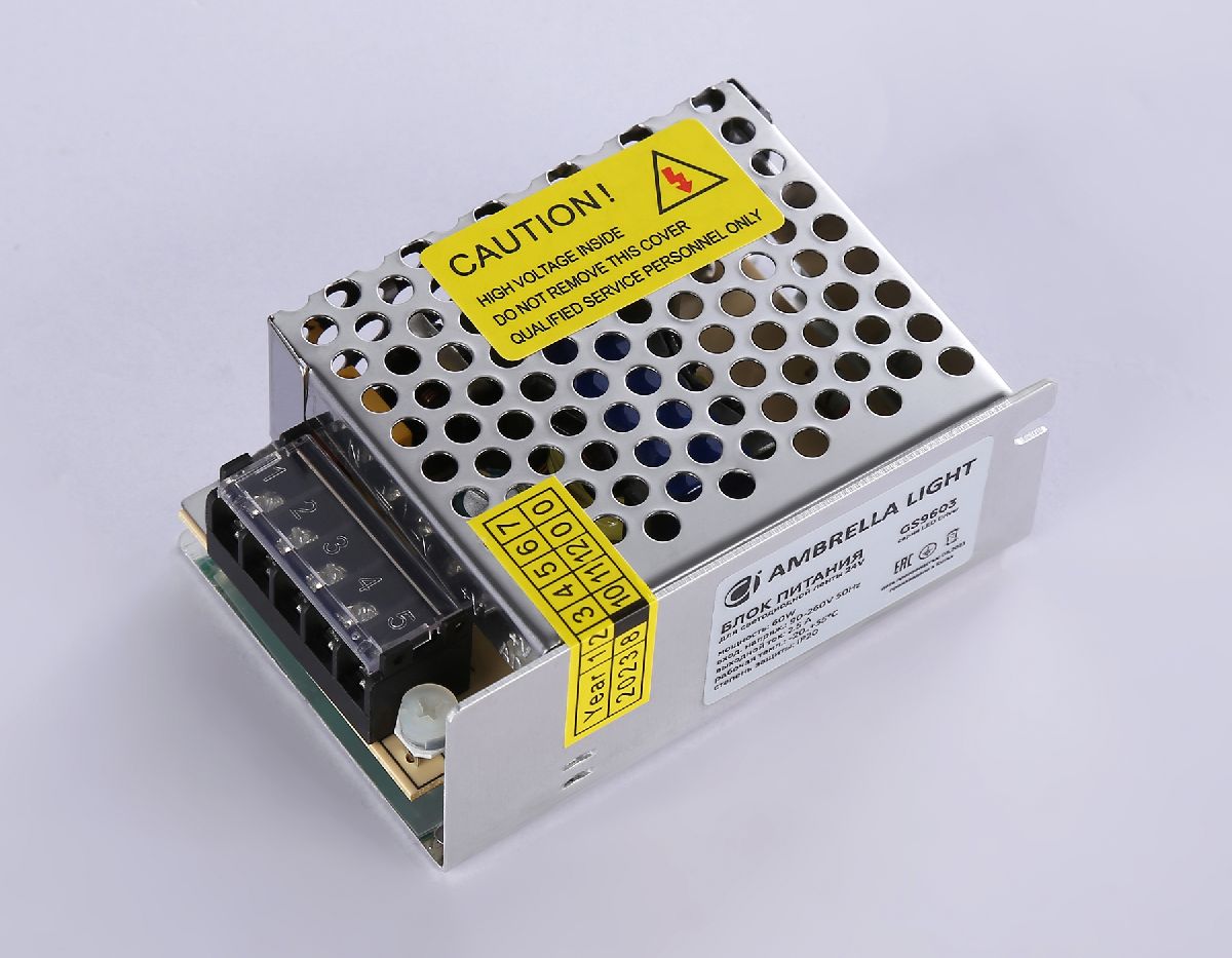 Блок питания Ambrella Light LED Driver 24V 60Вт AC90-260 2.5A IP20 GS9603 Блок питания Ambrella Light LED Driver 24V 60Вт AC90-260 2.5A IP20 GS9603