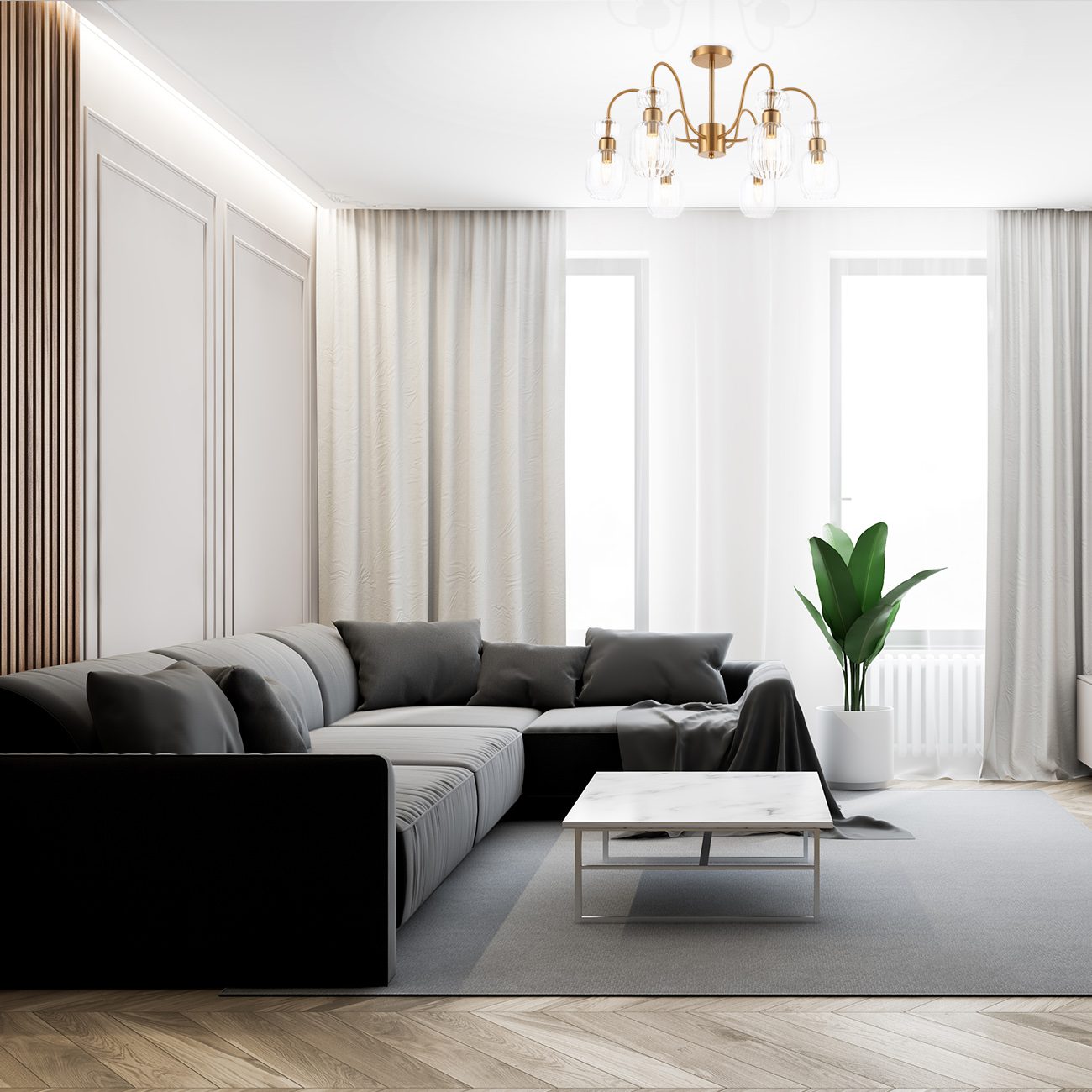 Люстра на штанге Escada Gloss 1141/6PL Clear Люстра на штанге Escada Gloss 1141/6PL Clear