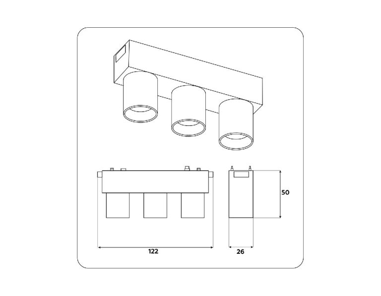 Трековый магнитный светильник Ambrella Light Track System GV1503