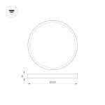 Настенно-потолочный светильник Arlight SP-Basic-R600-48W Warm3000 020524(1)