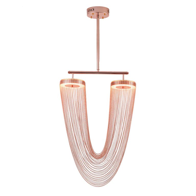Люстра на штанге Delight Collection Otero 8608P copper
