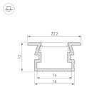 Профиль Arlight PDS-FS-3000 ANOD BLACK 040735