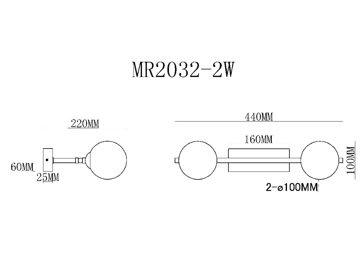 Настенный светильник MyFar Valency MR2032-2W Настенный светильник MyFar Valency MR2032-2W