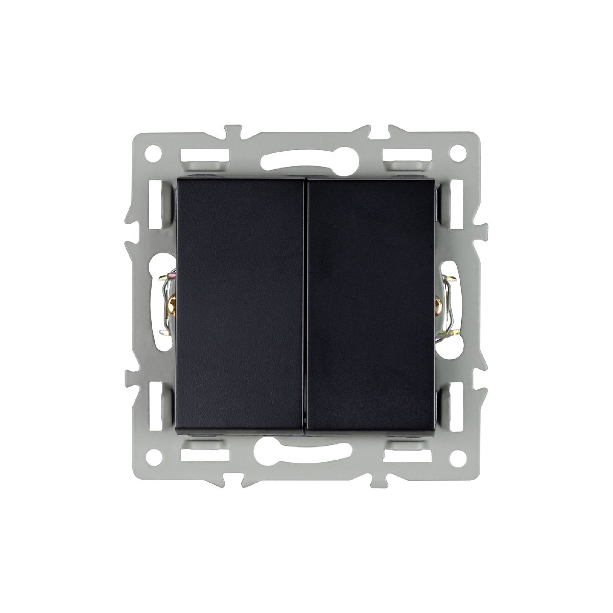 Механизм выключателя двухклавишный непроходной Arlight SWT-MK02-PL-BK (250V, 16A) 043725 Механизм выключателя двухклавишный непроходной Arlight SWT-MK02-PL-BK (250V, 16A) 043725