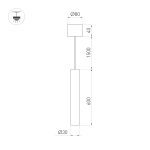 Подвесной светильник Arlight SP-PIPE-HANG-L600-R30-9W Warm3000 (WH, 24 deg, 230V) 038616