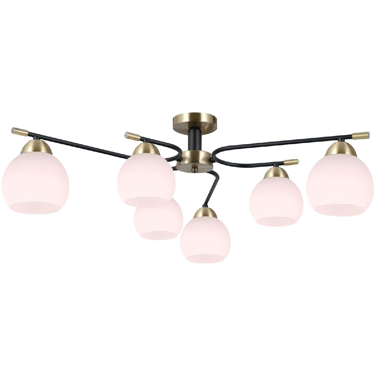 Потолочная люстра Illumico IL0638-6CSQ-24 AB BK LIBRA Потолочная люстра Illumico IL0638-6CSQ-24 AB BK LIBRA