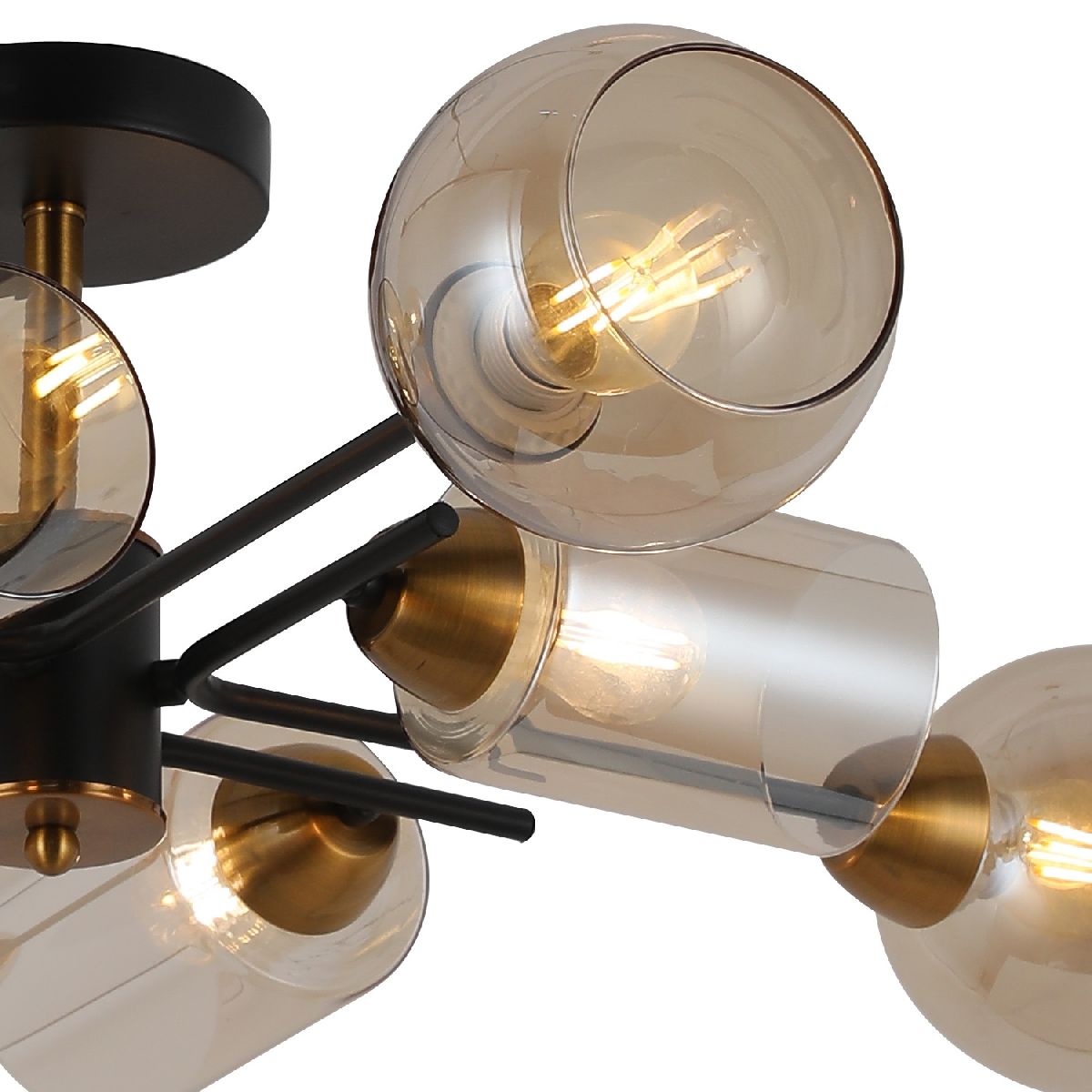 Люстра на штанге Illumico IL8243-8COU-79 BK GD Люстра на штанге Illumico IL8243-8COU-79 BK GD