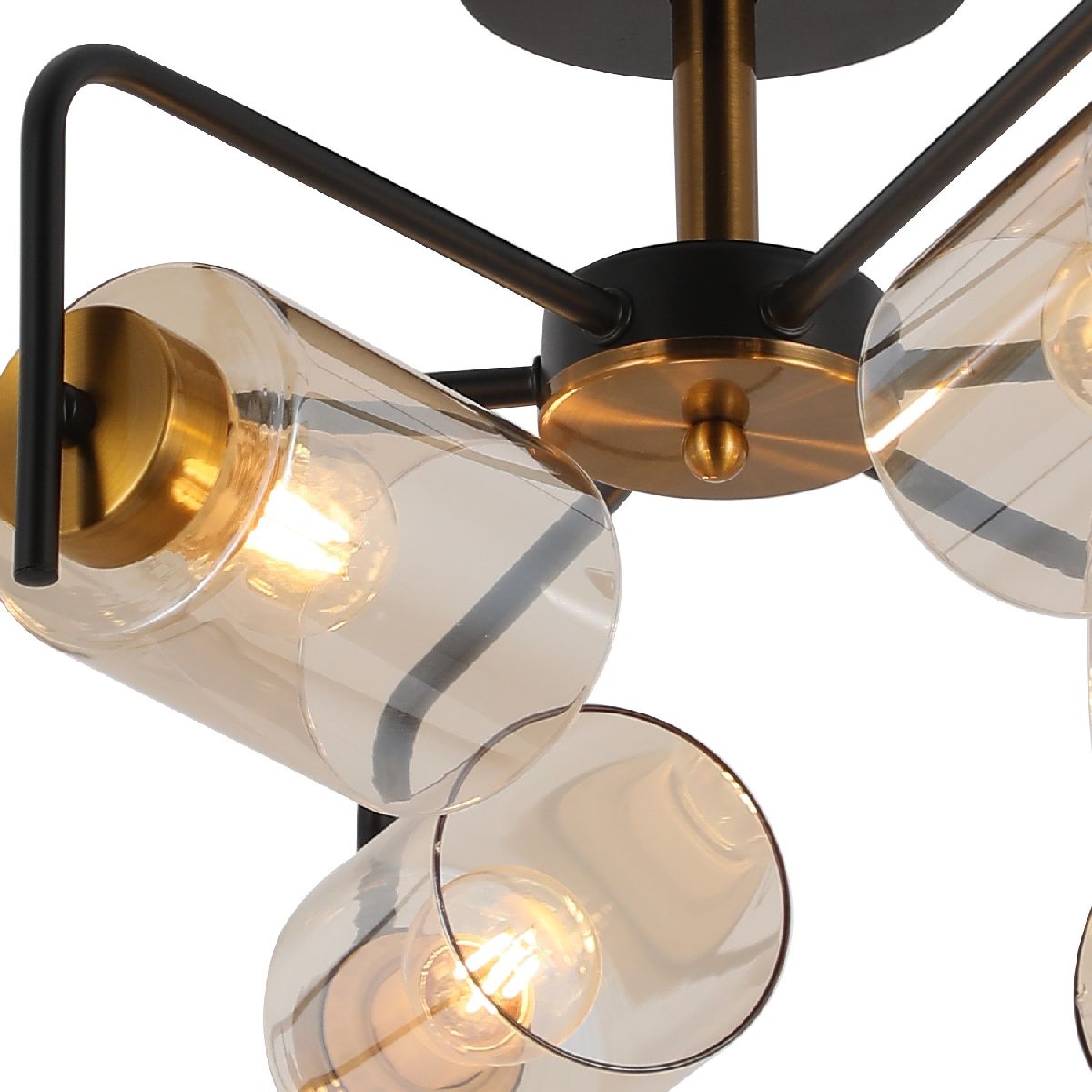 Люстра на штанге Illumico IL8248-6COU-79 BK GD Люстра на штанге Illumico IL8248-6COU-79 BK GD