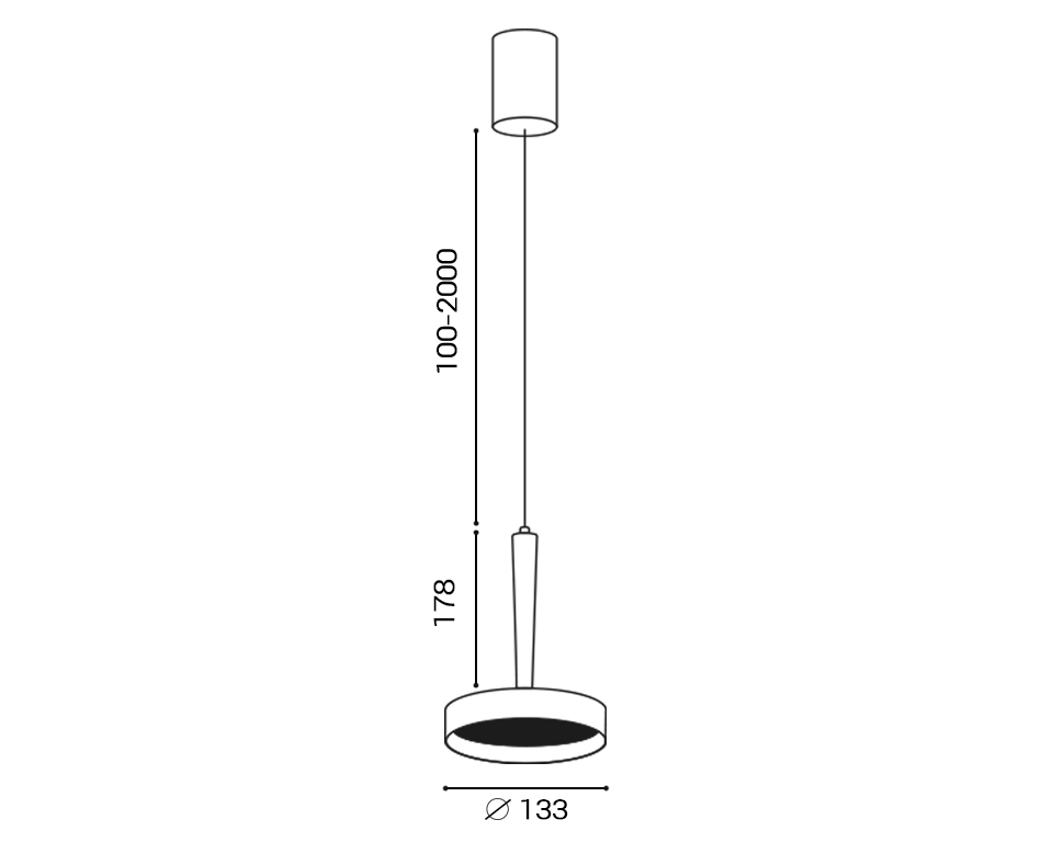 Подвесной светильник (без основания) Italline IT02-025 dark silver 3000K Подвесной светильник (без основания) Italline IT02-025 dark silver 3000K