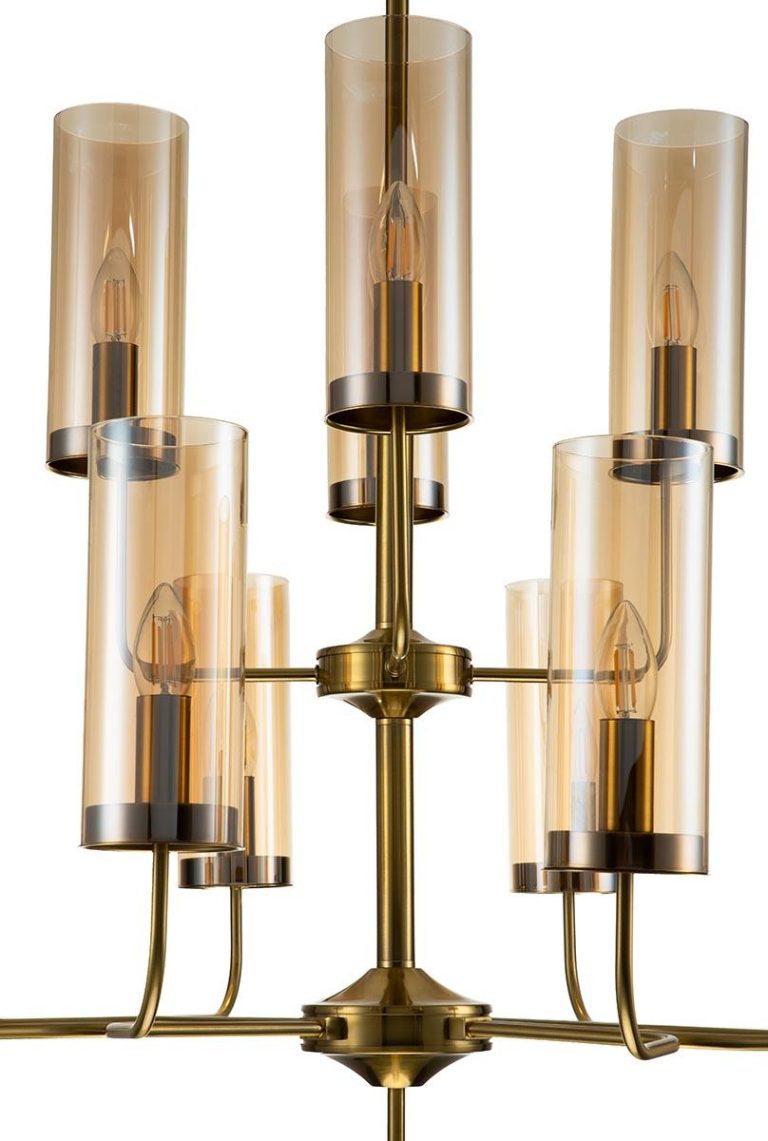 Люстра на штанге Indigo Balletto 13014/12R Brass V000254
