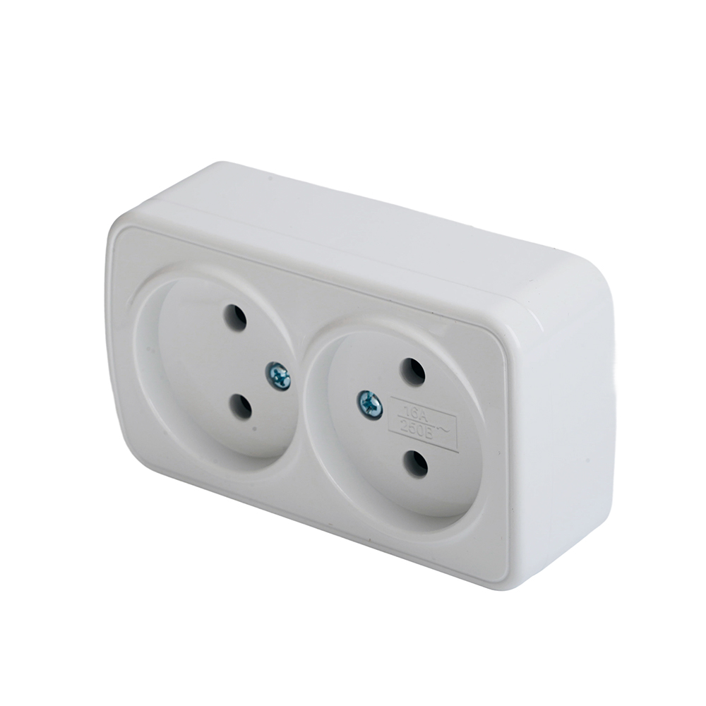 Розетка накладная 2-местная Stekker Basic PST10-502-20 50075 Розетка накладная 2-местная Stekker Basic PST10-502-20 50075