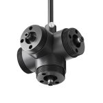 Х-образный вертикальный коннектор с вводом питания Maytoni Shelf CA019L4C-P-B