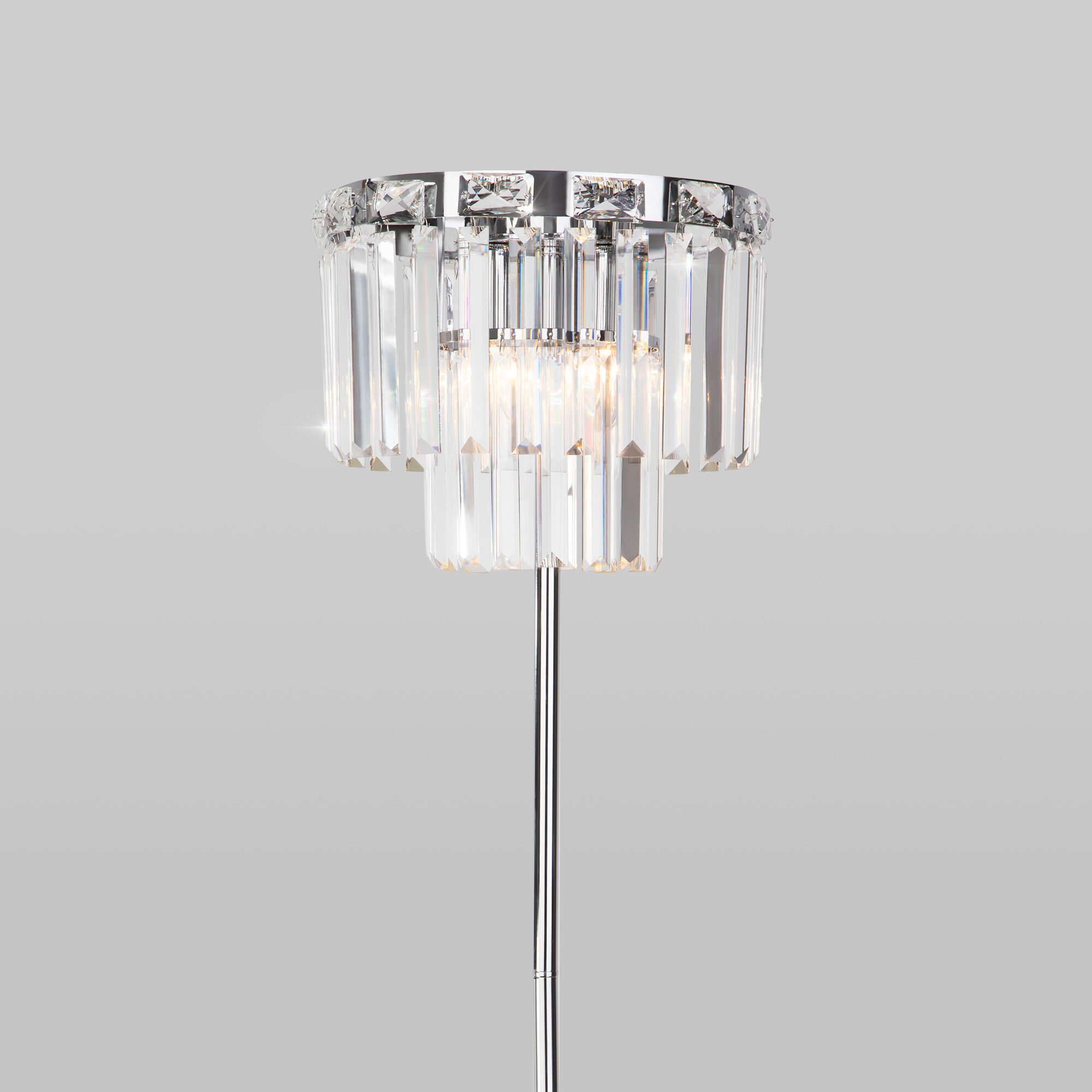Торшер Eurosvet Elegante 01137/3 хром/прозрачный хрусталь Strotskis a060650 Торшер Eurosvet Elegante 01137/3 хром/прозрачный хрусталь Strotskis a060650