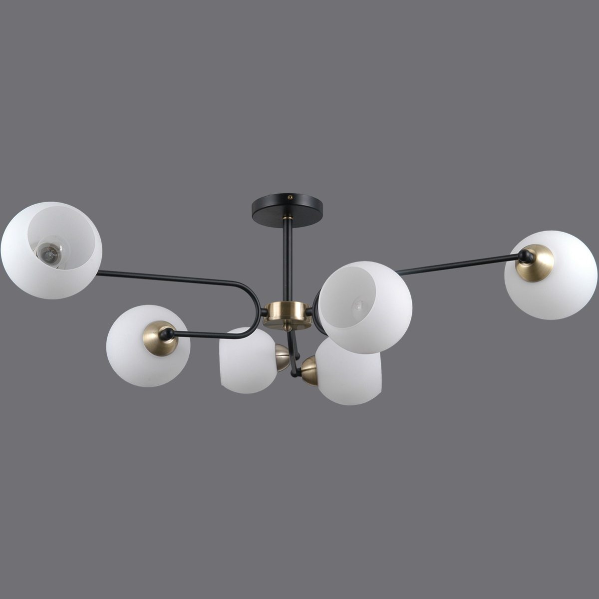 Люстра на штанге Illumico IL0249-6CSQ-79 BK AB Люстра на штанге Illumico IL0249-6CSQ-79 BK AB