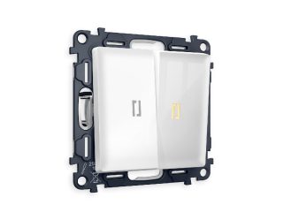 Комплект механизма 2-кл выключателя с подсветкой Ambrella Volt Alfa MA104010