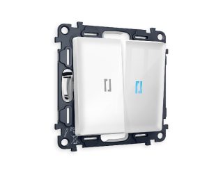 Комплект механизма 2-кл выключателя с подсветкой Ambrella Volt Alfa MA104020