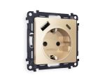 Комплект механизма розетки 2USB A+C 20W (быстрая зарядка) с/з Ambrella Volt Alfa MA610010