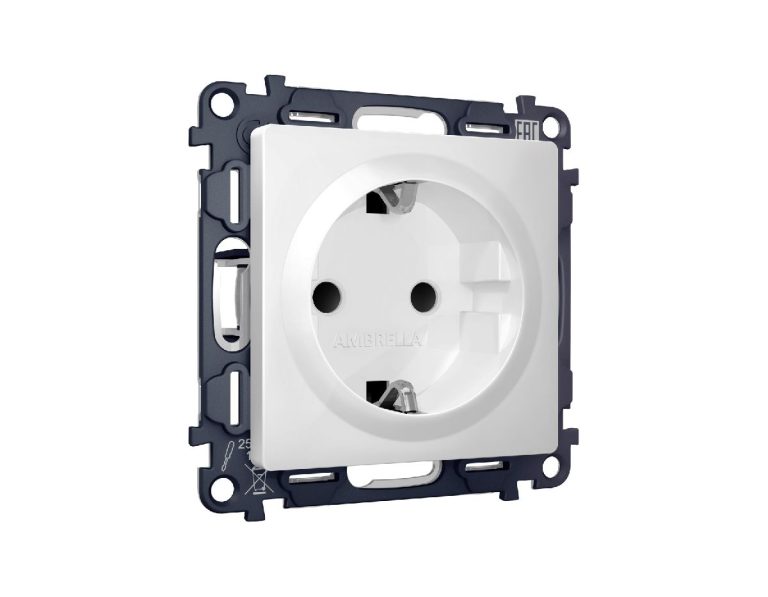 Комплект механизма розетки с/з со шторками Ambrella Volt Alfa MA127010