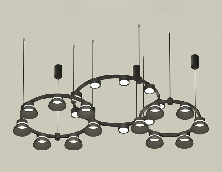 Комплект подвесного светильника Ambrella Light Techno Ring XR92092010 (A9209x3, C9242, C9238, C9232, N8141, N8113)