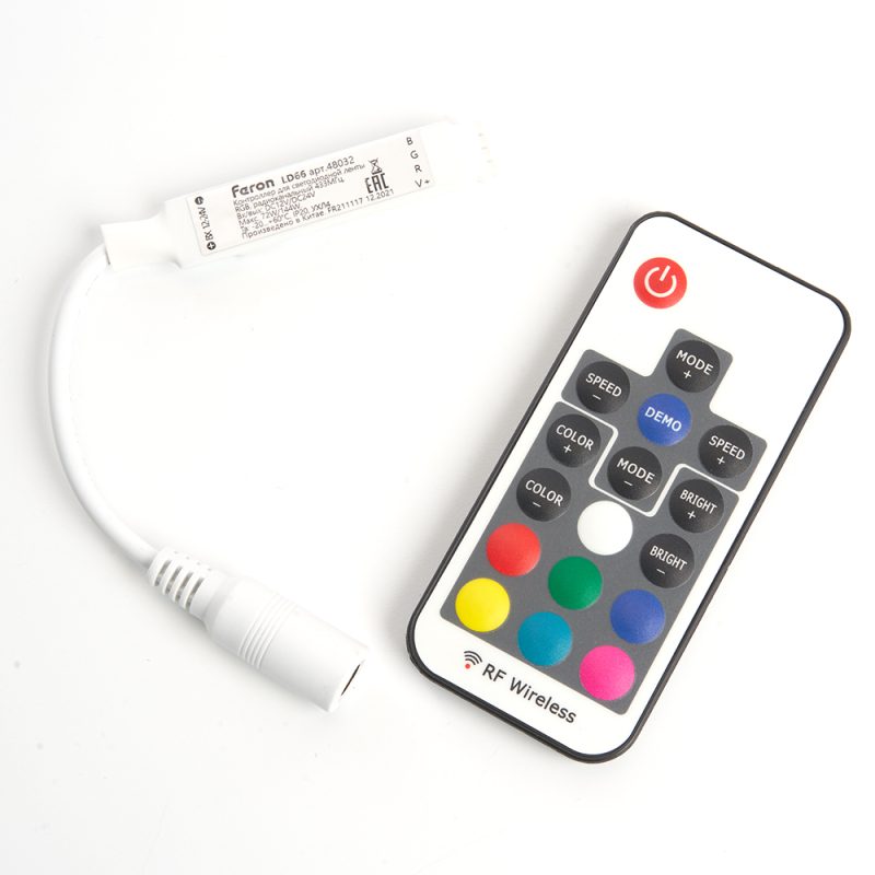 Контроллер RGB мини для светодиодной ленты Feron LD66 48032 Контроллер RGB мини для светодиодной ленты Feron LD66 48032