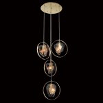 Подвесной светильник Delight Collection Cowley P60669-4 gold/clear