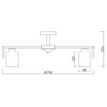 Люстра на штанге Escada Style 1142/7P Silver