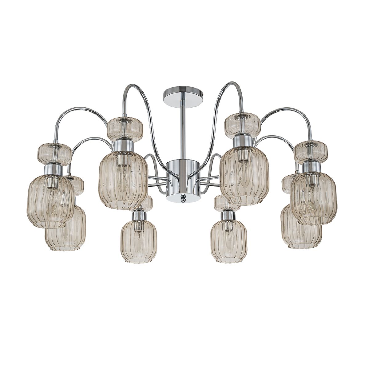 Люстра на штанге Escada Gloss 1141/8PL Chrome/Beige Люстра на штанге Escada Gloss 1141/8PL Chrome/Beige
