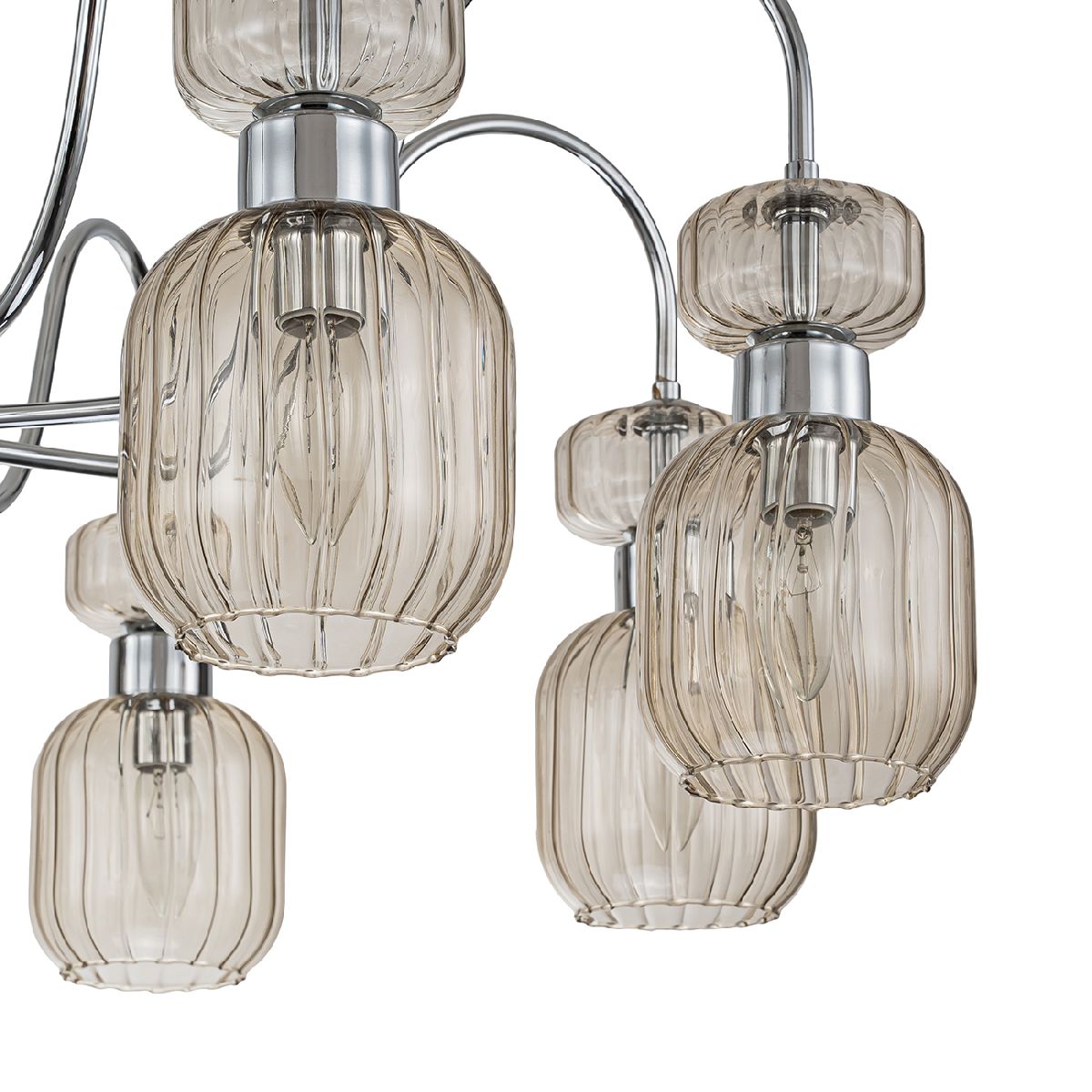 Люстра на штанге Escada Gloss 1141/8PL Chrome/Beige Люстра на штанге Escada Gloss 1141/8PL Chrome/Beige