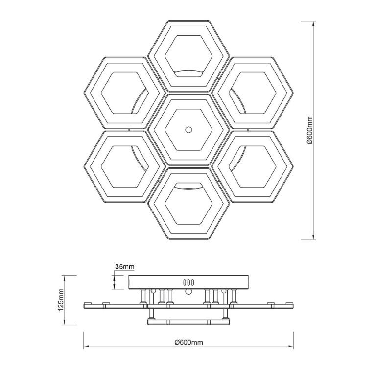 Потолочная люстра Escada Hexagon 10204/7LED