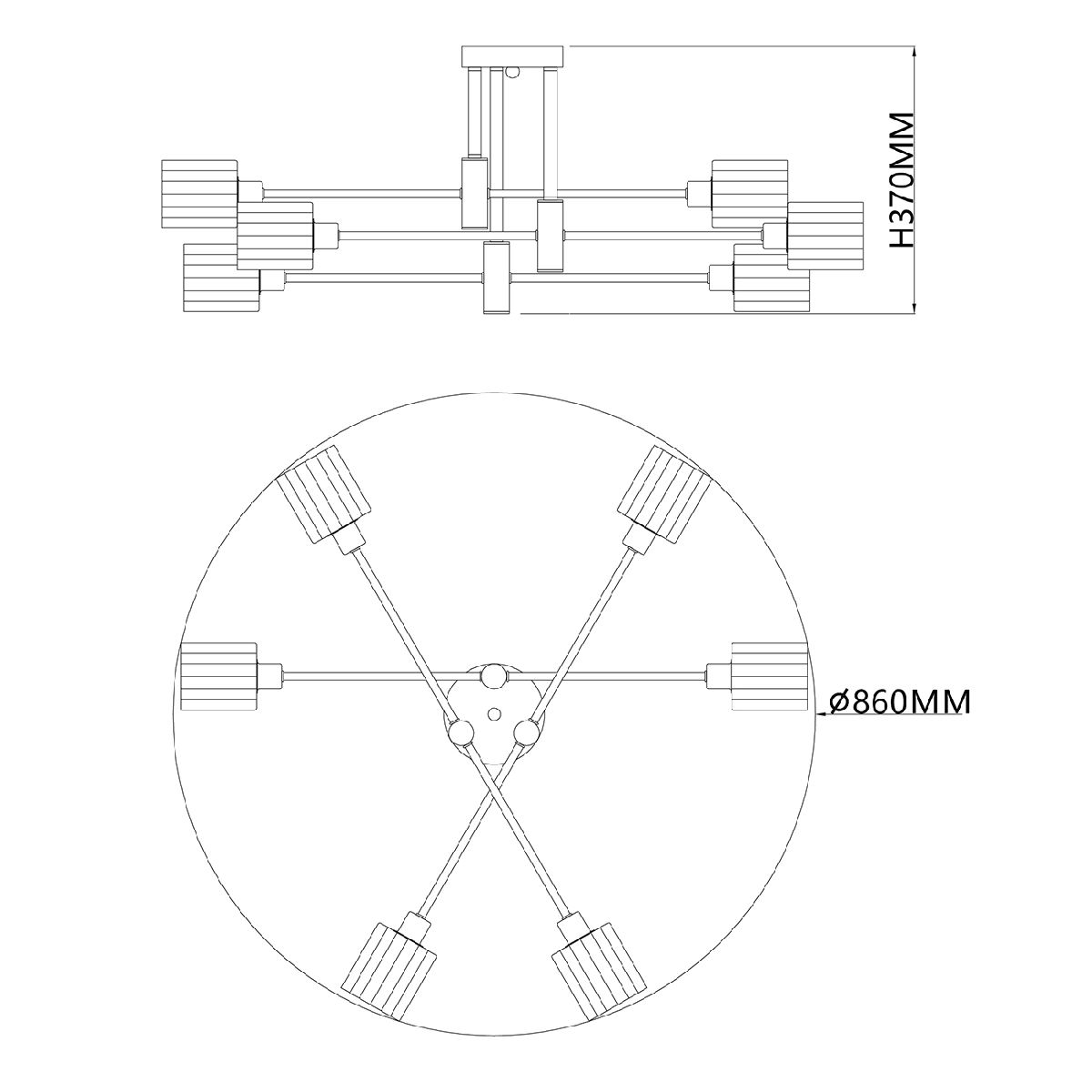 Потолочная люстра Escada Reflex 1140/6P Потолочная люстра Escada Reflex 1140/6P