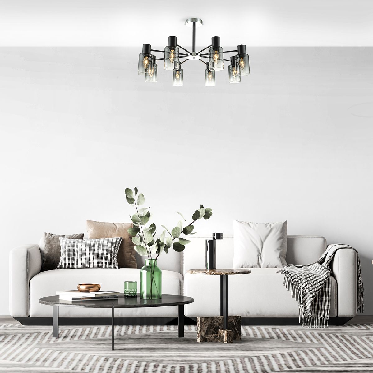 Люстра на штанге Escada Diversity 2120/8P Black Люстра на штанге Escada Diversity 2120/8P Black