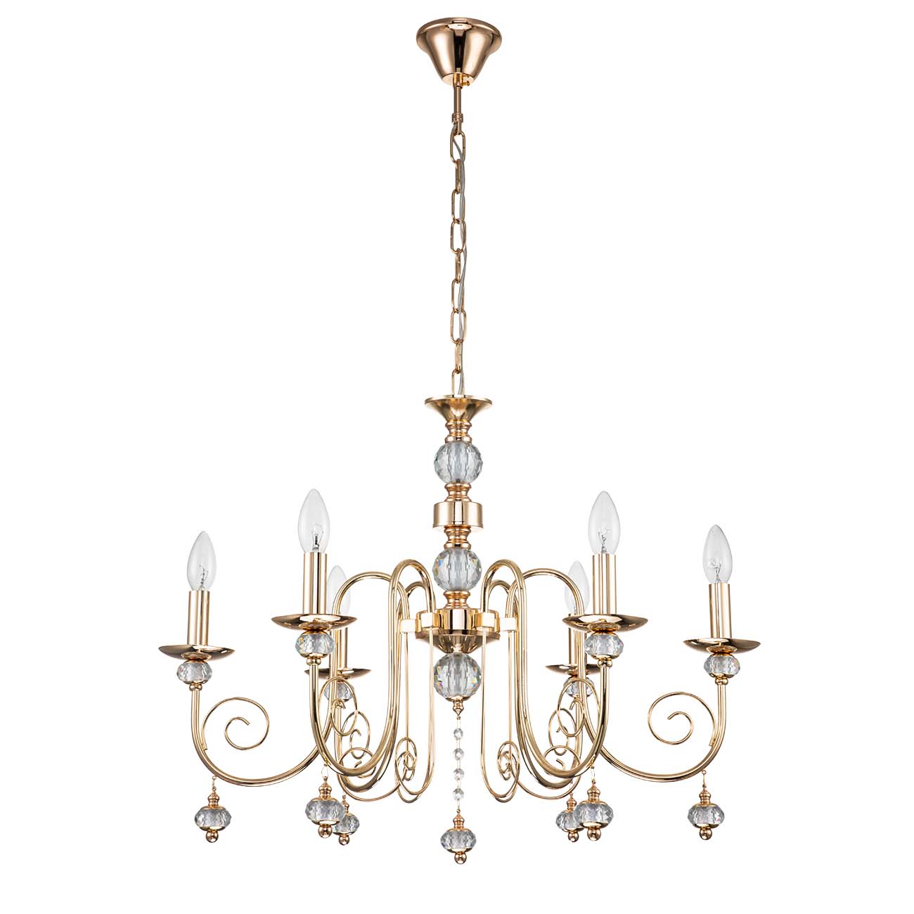 Подвесная люстра Escada Shine 678/6PL Gold Подвесная люстра Escada Shine 678/6PL Gold