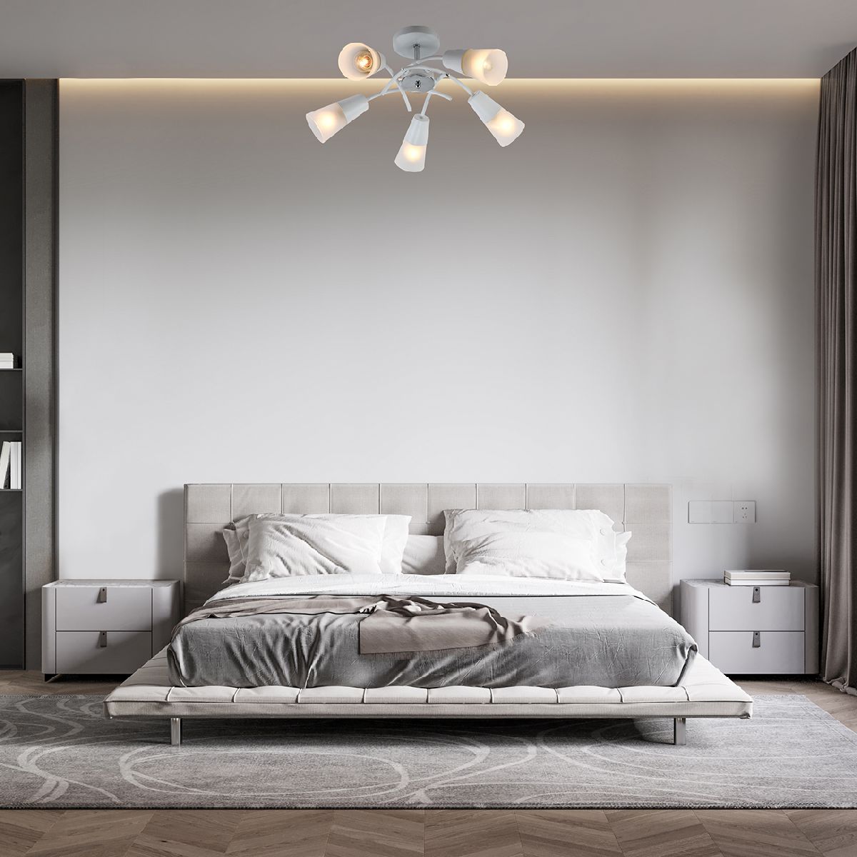 Люстра на штанге Escada Calla 1109/5P White Люстра на штанге Escada Calla 1109/5P White