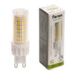 Лампа светодиодная диммируемая Feron LB-438 G9 10W 4000K 51742