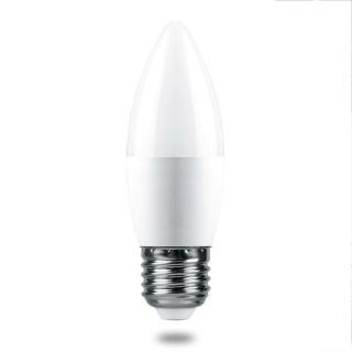 Лампа светодиодная Feron E27 6W 2700K свеча матовая LB-1306 38050