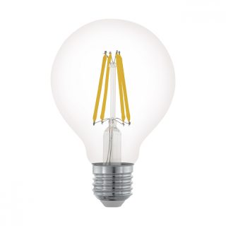 Лампа светодиодная филаментная диммируемая Eglo E27 6W 2700К прозрачная 11702