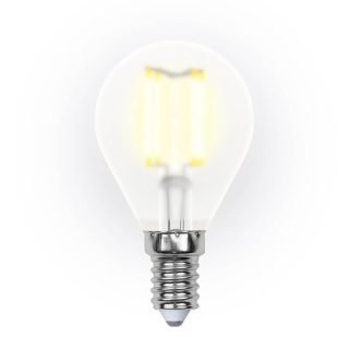 Лампа светодиодная филаментная (UL-00000303) Uniel E14 6W 3000K матовая LED-G45-6W/WW/E14/FR PLS02WH