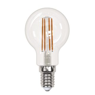 Лампа светодиодная филаментная (UL-00005906) Uniel E14 13W 4000K прозрачная LED-G45-13W/4000K/E14/CL PLS02WH