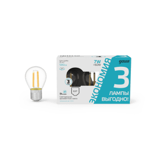 Лампа светодиодная Gauss Filament E27 7W 4100K 105902207T