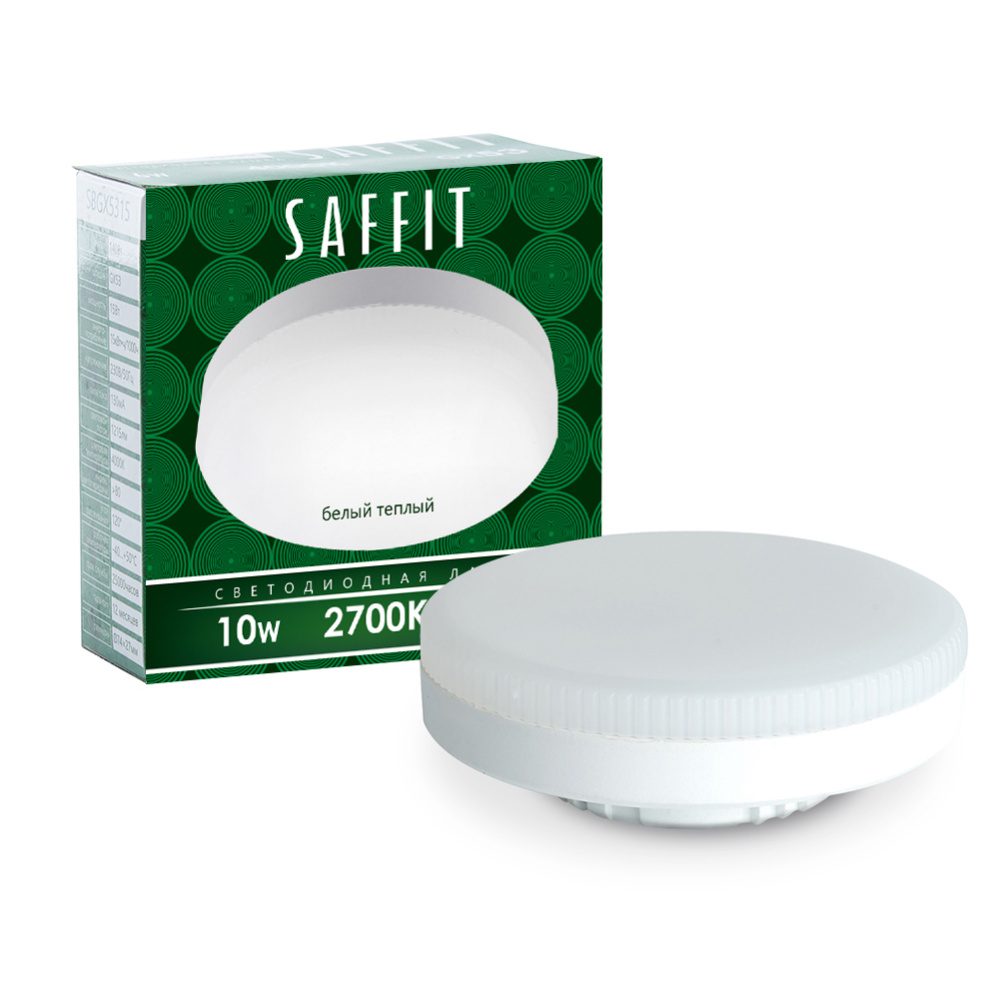 Лампа светодиодная Saffit SBGX5310 GX53 10W 2700K 55227 Лампа светодиодная Saffit SBGX5310 GX53 10W 2700K 55227