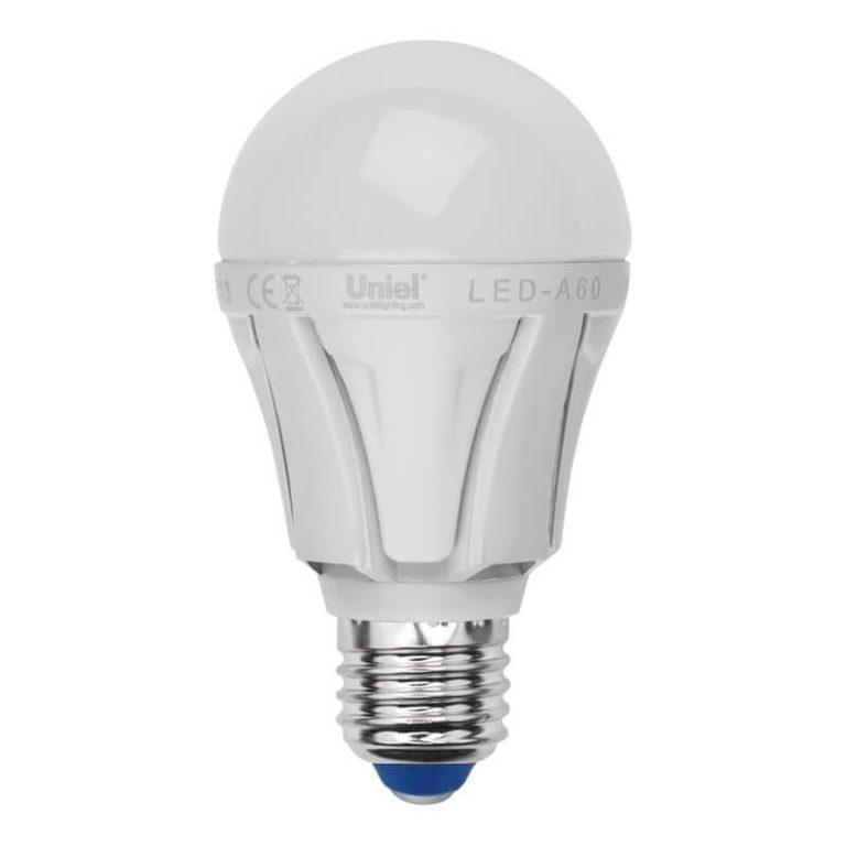 Лампа светодиодная (UL-00001524) Uniel E27 10W 3000K матовая LED-A60 10W/WW/E27/FR PLP01WH