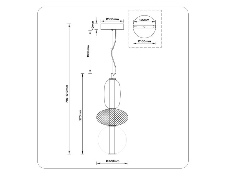 Подвесной светильник Ambrella Light High Light Modern LH11008