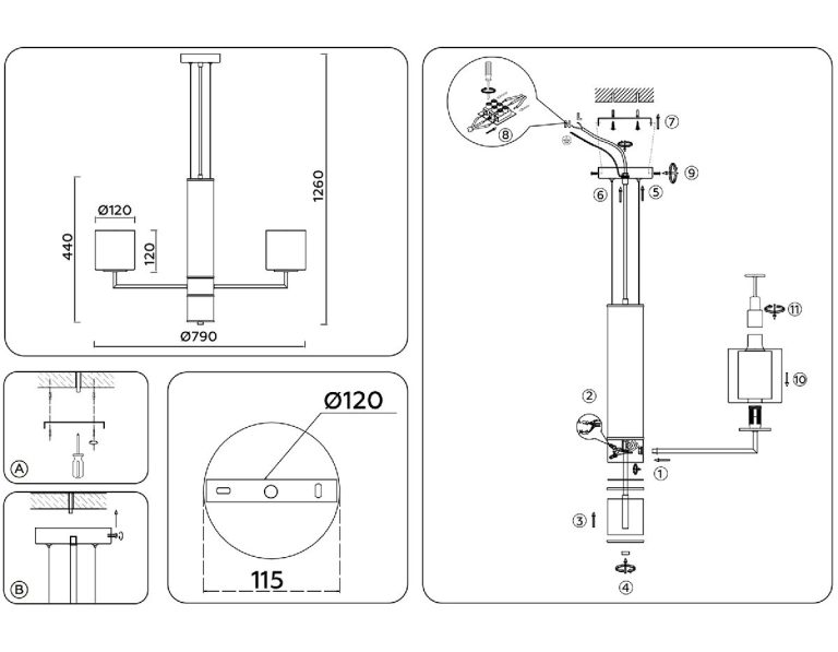Подвесная люстра Ambrella Light High Light Heigh Light LH56003
