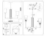 Люстра на штанге Ambrella Light High Light Modern LH56211