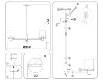 Люстра на штанге Ambrella Light High Light Modern LH57043