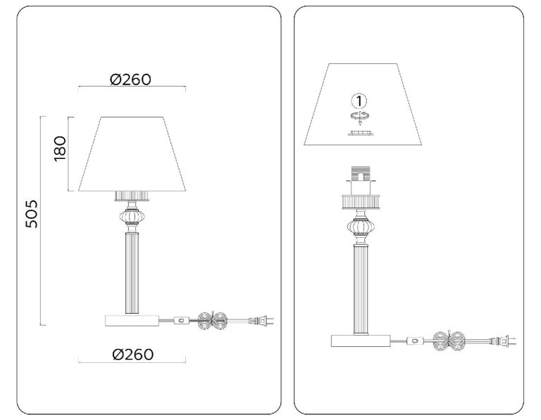 Настольная лампа Ambrella Light High Light Heigh Light LH71027